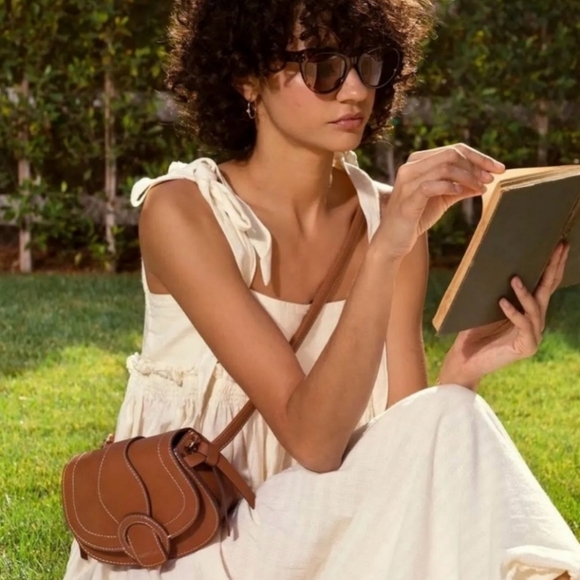 NWT Rachel Zoe Edessi Crossbody Belt Bag Convertible Purse Vegan Leather Brown - Picture 5 of 11